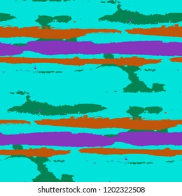 Seamless Background with Stripes Painted Lines. Texture with Horizontal Brush Strokes. Scribbled Grunge Rapport for Linen, Fabric, Textile. Retro Vector Background with Stripes
