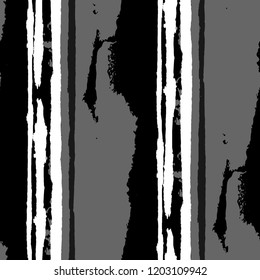 Seamless Background with Stripes Painted Lines. Texture with Vertical Dry Brush Strokes. Scribbled Grunge Motif for Sportswear, Fabric, Wallpaper. Trendy Vector Background with Stripes