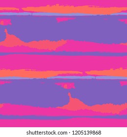 Seamless Background with Stripes Painted Lines. Texture with Horizontal Dry Brush Strokes. Scribbled Grunge Pattern for Sportswear, Paper, Cloth. Rustic Vector Background with Stripes