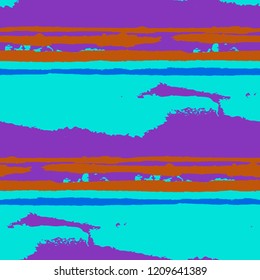 Seamless Background with Stripes Painted Lines. Texture with Horizontal Brush Strokes. Scribbled Grunge Rapport for Sportswear, Fabric, Cloth. Rustic Vector Background with Stripes