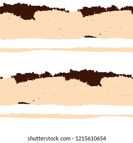 Seamless Background with Stripes Painted Lines. Texture with Horizontal Brush Strokes. Scribbled Grunge Rapport for Sportswear, Fabric, Wallpaper. Trendy Vector Background