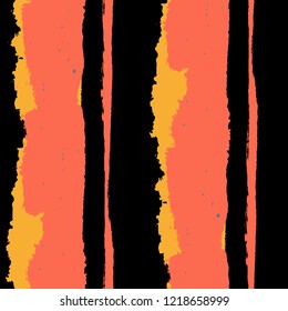Seamless Background with Stripes Painted Lines. Texture with Vertical Brush Strokes. Scribbled Grunge Rapport for Sportswear, Paper, Cloth. Trendy Vector Background