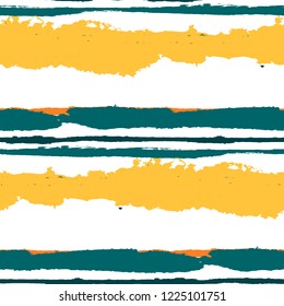 Seamless Background with Stripes Painted Lines. Texture with Horizontal Dry Brush Strokes. Scribbled Grunge Rapport for Sportswear, Fabric, Cloth. Rustic Vector Background with Stripes