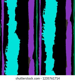 Seamless Background with Stripes Painted Lines. Texture with Vertical Dry Brush Strokes. Scribbled Grunge Rapport for Linen, Fabric, Wallpaper. Retro Vector Background