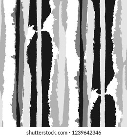 Seamless Background with Stripes Painted Lines. Texture with Vertical Brush Strokes. Scribbled Grunge Rapport for Linen, Fabric, Wallpaper. Rustic Vector Background
