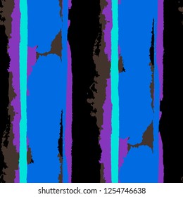 Seamless Background with Stripes Painted Lines. Texture with Vertical Brush Strokes. Scribbled Grunge Pattern for Linen, Fabric, Wallpaper. Rustic Vector Background with Stripes