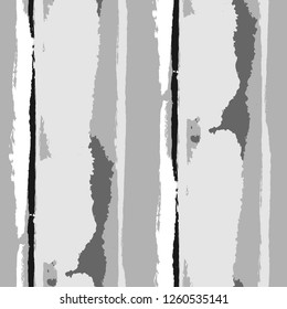 Seamless Background with Stripes Painted Lines. Texture with Vertical Brush Strokes. Scribbled Grunge Motif for Linen, Fabric, Wallpaper. Trendy Vector Background with Stripes