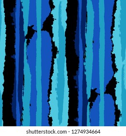 Seamless Background with Stripes Painted Lines. Texture with Vertical Dry Brush Strokes. Scribbled Grunge Rapport for Sportswear, Fabric, Cloth. Retro Vector Background with Stripes