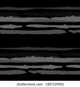 Seamless Background with Stripes Painted Lines. Texture with Horizontal Brush Strokes. Scribbled Grunge Rapport for Sportswear, Fabric, Wallpaper. Trendy Vector Background with Stripes