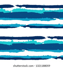 Seamless Background with Stripes Painted Lines. Texture with Horizontal Brush Strokes. Scribbled Grunge Motif for Sportswear, Fabric, Cloth. Rustic Vector Background
