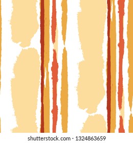 Seamless Background with Stripes Painted Lines. Texture with Vertical Dry Brush Strokes. Scribbled Grunge Rapport for Cloth, Fabric, Textile. Rustic Vector Background with Stripes