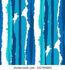 Seamless Background with Stripes Painted Lines. Texture with Vertical Brush Strokes. Scribbled Grunge Rapport for Sportswear, Fabric, Wallpaper. Trendy Vector Background with Stripes