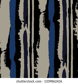 Seamless Background with Stripes Painted Lines. Texture with Vertical Brush Strokes. Scribbled Grunge Rapport for Sportswear, Paper, Cloth. Rustic Vector Background with Stripes