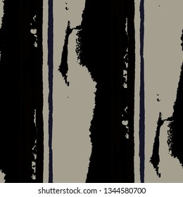 Seamless Background with Stripes Painted Lines. Texture with Vertical Brush Strokes. Scribbled Grunge Motif for Sportswear, Fabric, Wallpaper. Rustic Vector Background