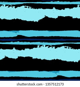 Seamless Background with Stripes Painted Lines. Texture with Horizontal Brush Strokes. Scribbled Grunge Motif for Sportswear, Paper, Cloth. Retro Vector Background
