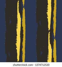 Seamless Background with Stripes Painted Lines. Texture with Vertical Dry Brush Strokes. Scribbled Grunge Rapport for Cloth, Swimwear, Textile. Rustic Vector Background with Stripes