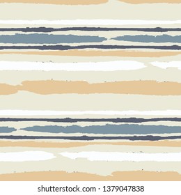 Seamless Background with Stripes Painted Lines. Texture with Horizontal Dry Brush Strokes. Scribbled Grunge Rapport for Sportswear, Paper, Cloth. Retro Vector Background