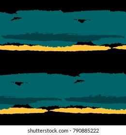 Seamless Background with Stripes Painted Lines. Texture with Horizontal Dry Brush Strokes. Scribbled Grunge Pattern for Sportswear, Fabric, Wallpaper. Retro Vector Background