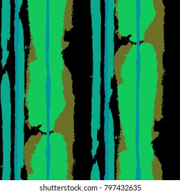 Seamless Background with Stripes Painted Lines. Texture with Vertical Dry Brush Strokes. Scribbled Grunge Rapport for Sportswear, Fabric, Cloth. Trendy Vector Background with Stripes