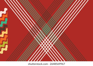 seamless background with stripes in retro style. vector illustration