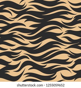 Seamless background, stripes. Tiger stripes, abstract pattern, stripes background. Vector illustration .Tiger skin.