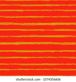 Seamless background of stripes. Vector watercolor. Fashionable hand-drawn lines. Grunge texture. Suitable for textile printing, packaging.