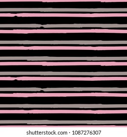Seamless background of stripes. Vector watercolor. Fashionable hand-drawn lines. Grunge texture. Suitable for textile printing, packaging.