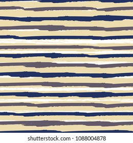Seamless background of stripes. Vector watercolor. Fashionable hand-drawn lines. Grunge texture. Suitable for textile printing, packaging.