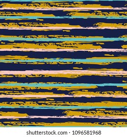 Seamless background of stripes. Vector watercolor. Fashionable hand-drawn lines. Grunge texture. Suitable for textile printing, packaging.