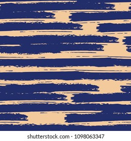 Seamless background of stripes. Vector watercolor. Fashionable hand-drawn lines. Grunge texture. Suitable for textile printing, packaging.