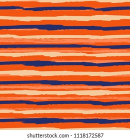 Seamless background of stripes. Vector watercolor. Fashionable hand-drawn lines. Grunge texture. Suitable for textile printing, packaging.
