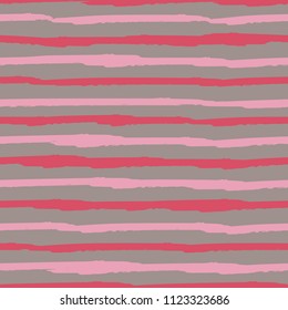 Seamless background of stripes. Vector watercolor. Fashionable hand-drawn lines. Grunge texture. Suitable for textile printing, packaging.