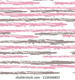 Seamless background of stripes. Vector watercolor. Fashionable hand-drawn lines. Grunge texture. Suitable for textile printing, packaging.