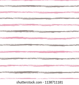 Seamless background of stripes. Vector watercolor. Fashionable hand-drawn lines. Grunge texture. Suitable for textile printing, packaging.