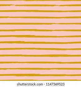 Seamless background of stripes. Vector watercolor. Fashionable hand-drawn lines. Grunge texture. Suitable for textile printing, packaging.