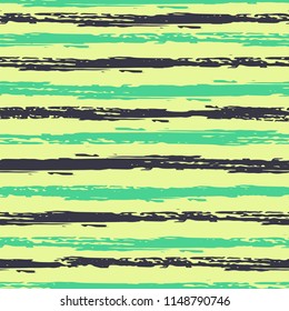 Seamless background of stripes. Vector watercolor. Fashionable hand-drawn lines. Grunge texture. Suitable for textile printing, packaging.