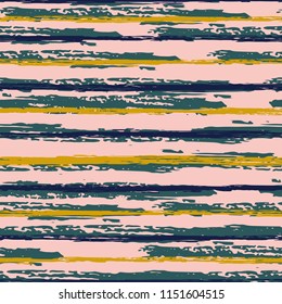Seamless background of stripes. Vector watercolor. Fashionable hand-drawn lines. Grunge texture. Suitable for textile printing, packaging.