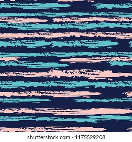 Seamless background of stripes. Vector watercolor. Fashionable hand-drawn lines. Grunge texture. Suitable for textile printing, packaging.