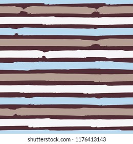Seamless background of stripes. Vector watercolor. Fashionable hand-drawn lines. Grunge texture. Suitable for textile printing, packaging.