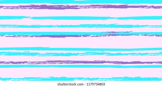 Seamless Background of Stripes. Vector Watercolor.  Fashionable Hand Lines. Grunge Texture.  Suitable for Textile Printing, Packaging.