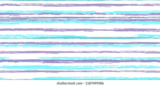 Seamless Background of Stripes. Vector Watercolor.  Fashionable Hand Lines. Grunge Stripes with Painted Brush Strokes.  Cloth, Textile Design, Linen, Fabric.