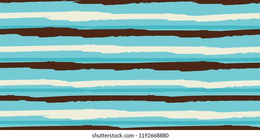 Seamless Background of Stripes. Vector Watercolor. Hand Drawn Lines in Watercolor Style. Grunge Texture.  Suitable for Textile Printing, Packaging.