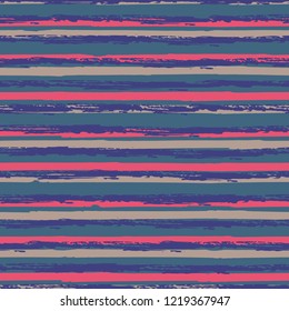 Seamless background of stripes. Vector watercolor. Fashionable hand-drawn lines. Grunge texture. Suitable for textile printing, packaging.