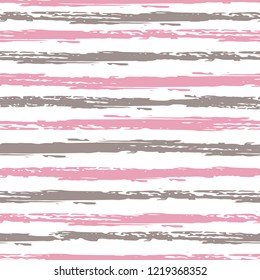 Seamless background of stripes. Vector watercolor. Fashionable hand-drawn lines. Grunge texture. Suitable for textile printing, packaging.