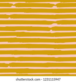 Seamless background of stripes. Vector watercolor. Fashionable hand-drawn lines. Grunge texture. Suitable for textile printing, packaging.