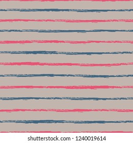 Seamless background of stripes. Vector watercolor. Fashionable hand-drawn lines. Grunge texture. Suitable for textile printing, packaging.