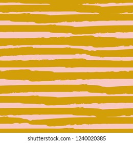 Seamless background of stripes. Vector watercolor. Fashionable hand-drawn lines. Grunge texture. Suitable for textile printing, packaging.