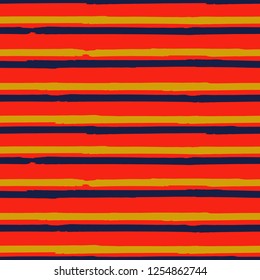 Seamless background of stripes. Vector watercolor. Fashionable hand-drawn lines. Grunge texture. Suitable for textile printing, packaging.