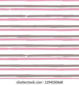 Seamless background of stripes. Vector watercolor. Fashionable hand-drawn lines. Grunge texture. Suitable for textile printing, packaging.