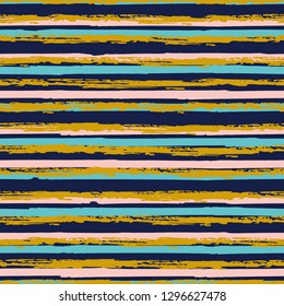 Seamless background of stripes. Vector watercolor. Fashionable hand-drawn lines. Grunge texture. Suitable for textile printing, packaging.